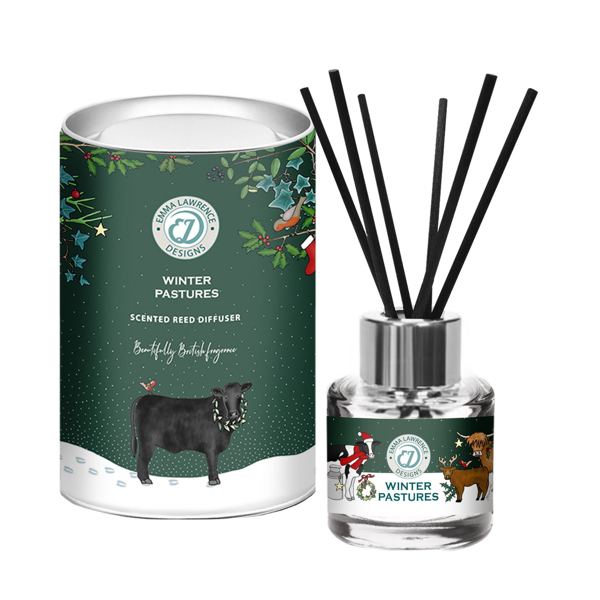 Emma Lawrence Christmas Reed Diffuser - winter pastures