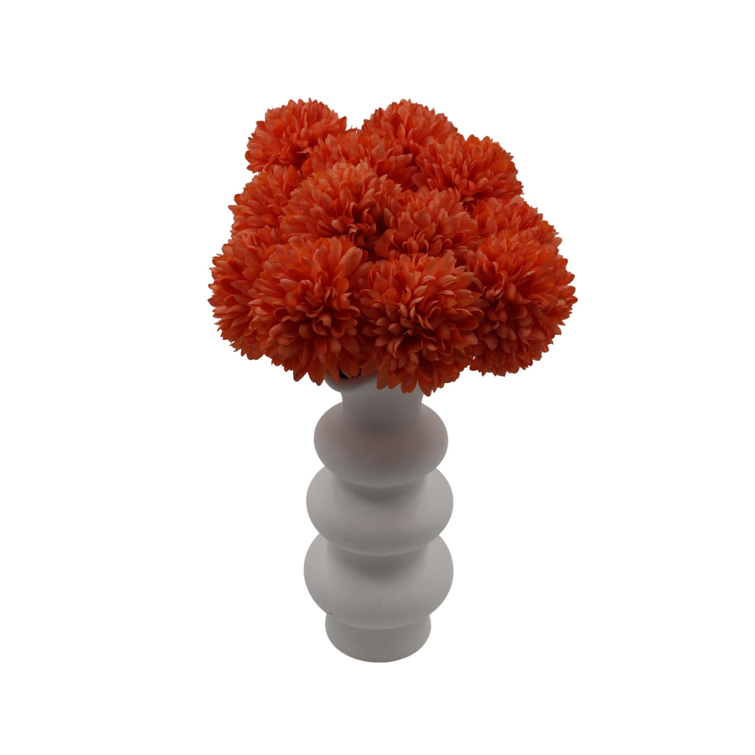 Woodside Home Living Artificial Chrysanthemum Ball Flowers orange