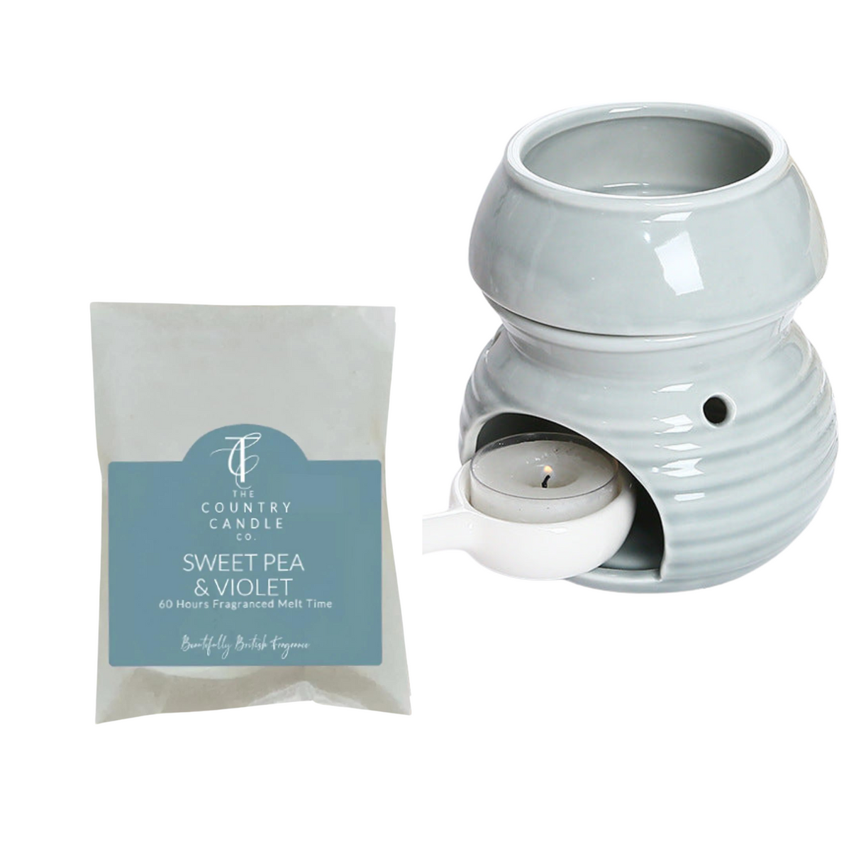 Wax Melt Burner with Tea Light Spoon - Free Country Candle Wax Melt