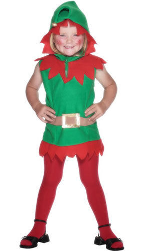 Childs Elf Fancy Dress Costume Toddler Age 2-3 Years