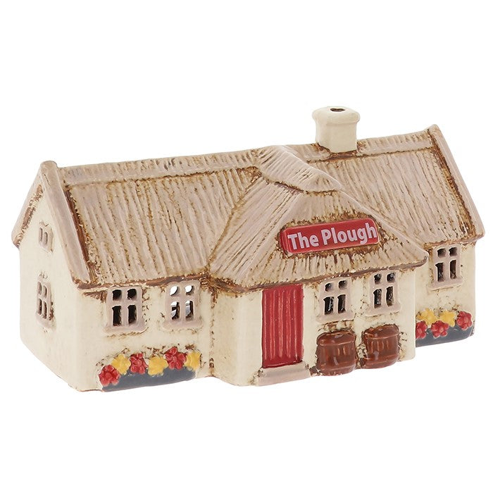 Village Pottery Tealight Holder Pub Collection - The Plough Croft Pub
