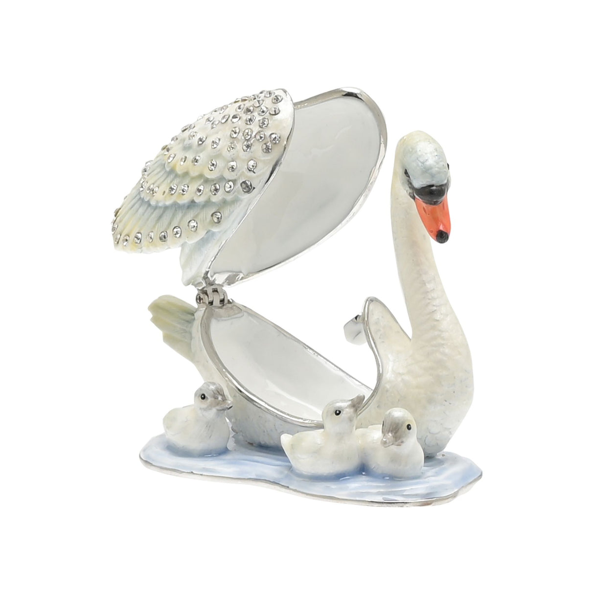 Treasured Trinkets - Mother & Baby Swans