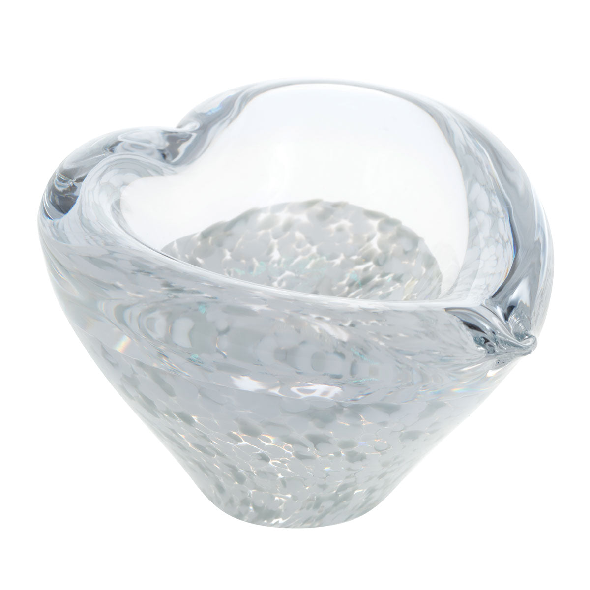 Caithness Mini Heart Bowl Paperweight - Silver
