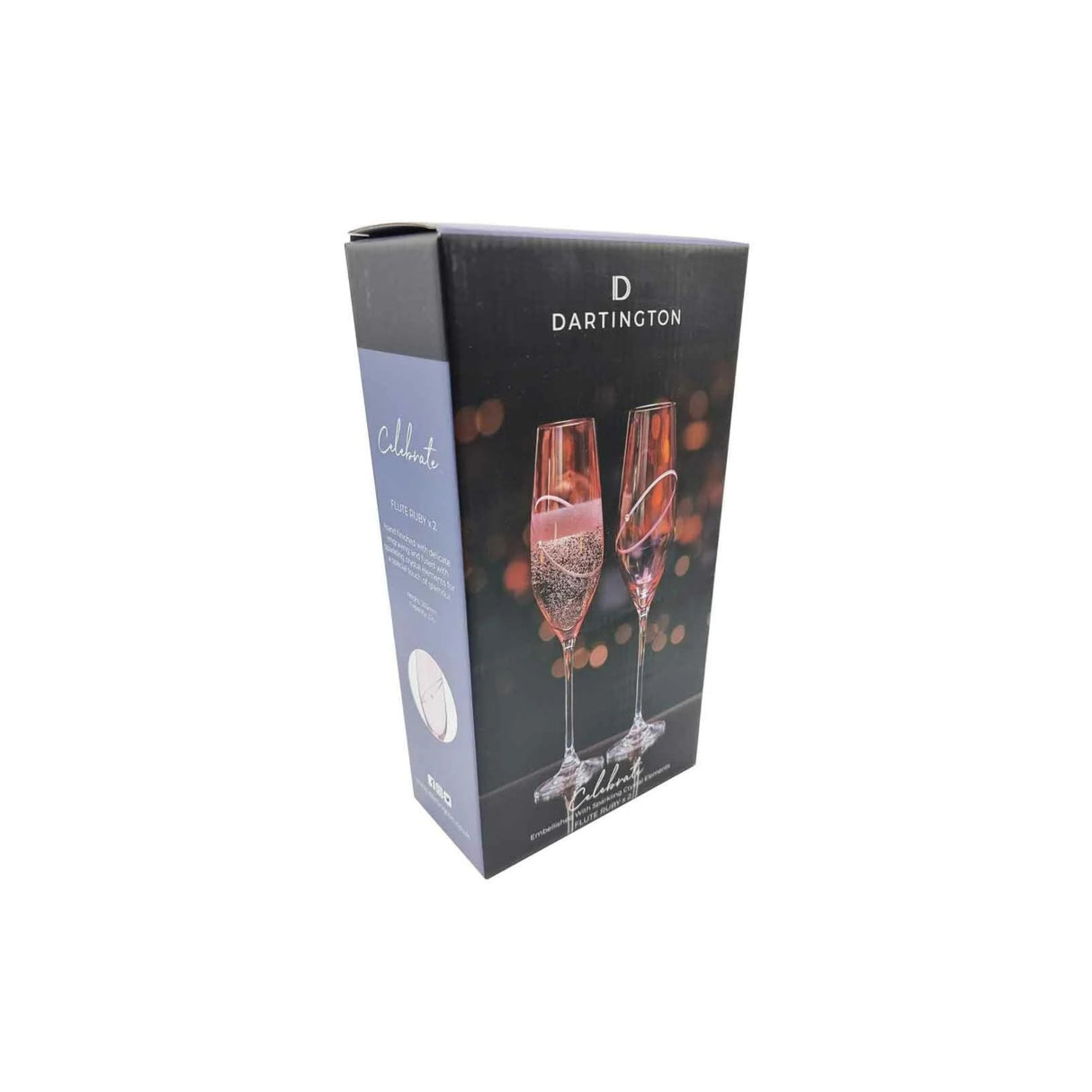 Dartington Celebrate Champagne Flute Pair - Ruby