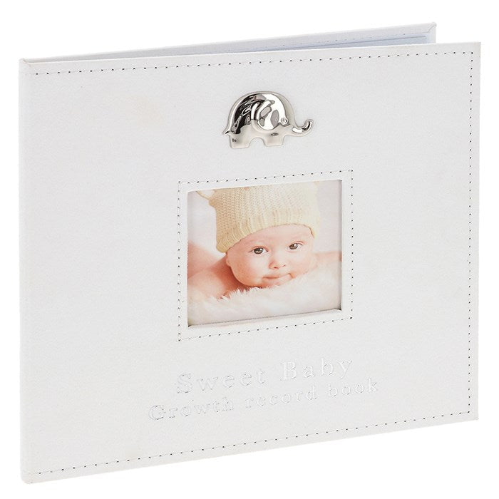 Silver Elephant Sweet Baby Growth Record Book for tracking baby milestones and memories