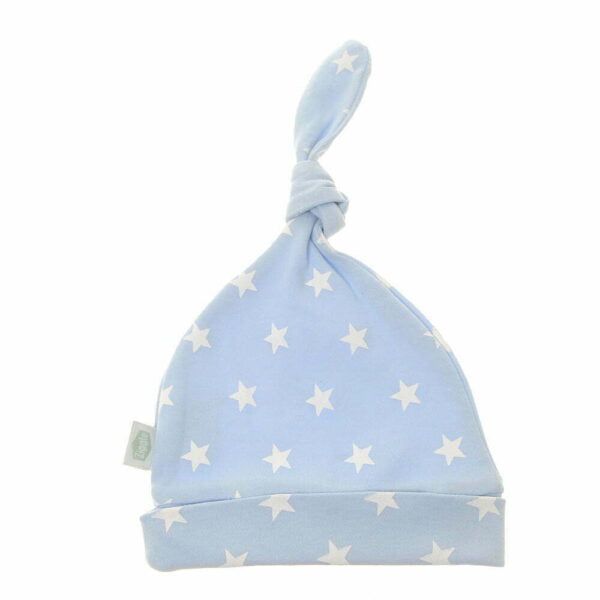 Ziggle Baby Cotton Hat - Blue & White Stars