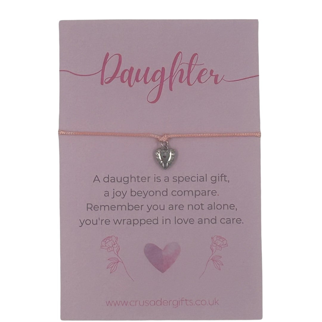 Woodside Home Living Keepsake Letterbox Bracelet - Daughter Pink
