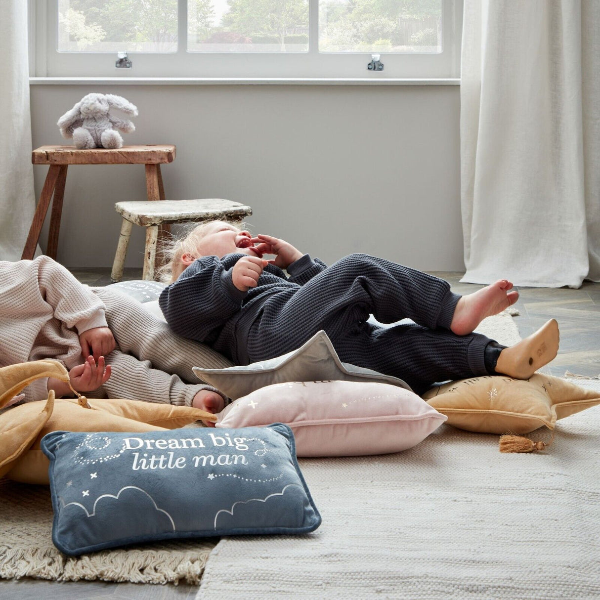 Bambino Velvet Cushion - For Babys Nursery Various Sentiments Gift Idea