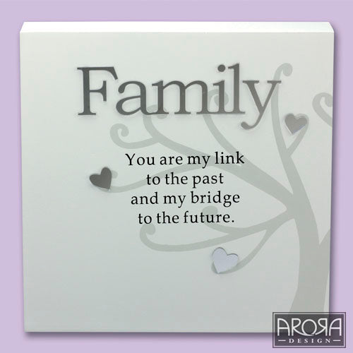 Arora Design Sentiment Wall Art Blocks can free stand - Family Daughter Love