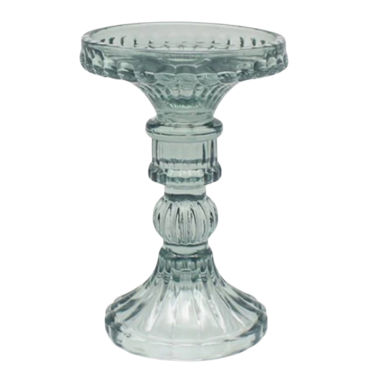 Green Glass Candle Holders (cm) - Various Sets