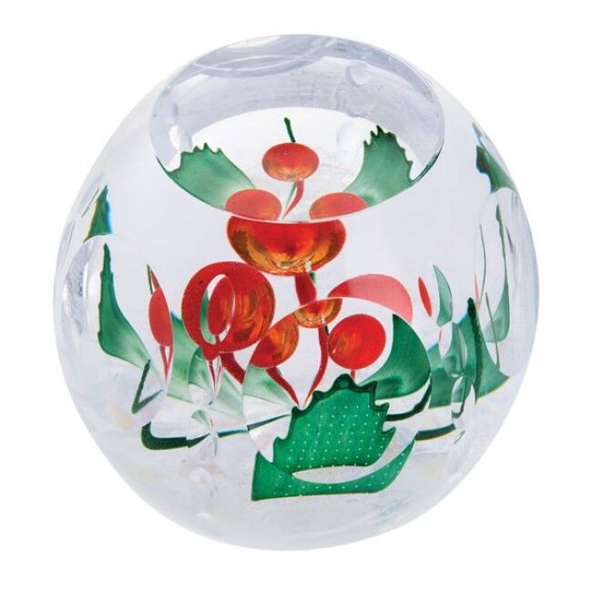 Caithness Glass Paperweight Christmas - Holly Berries