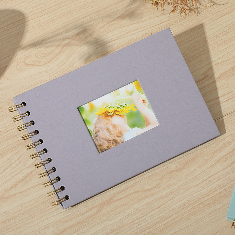 Woodside Home Living Spiral Bound Photo Album - 21.5cm x 15cm violet