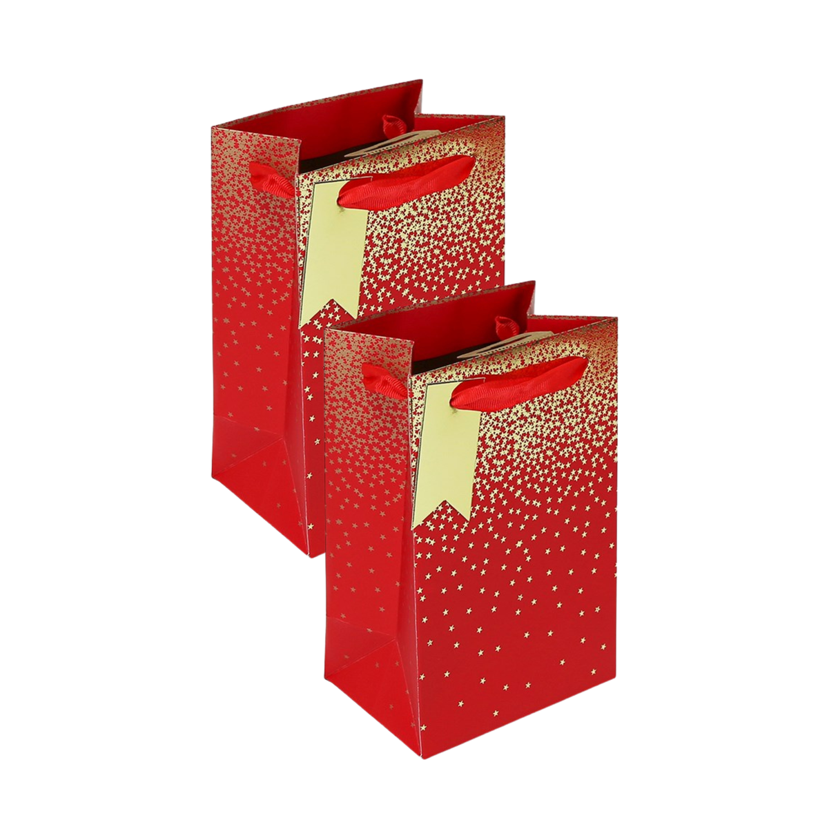 Red Star Ombre Gift Bag - Various Sizes
