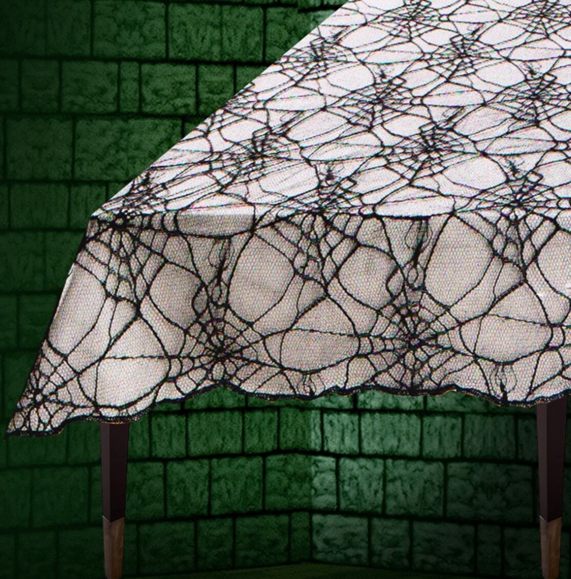 Black Lace Spider Web Table Display Cloth