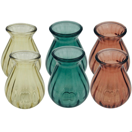 Pale Glass Collection Medium Flute Vase Set of 2 - Various Colours