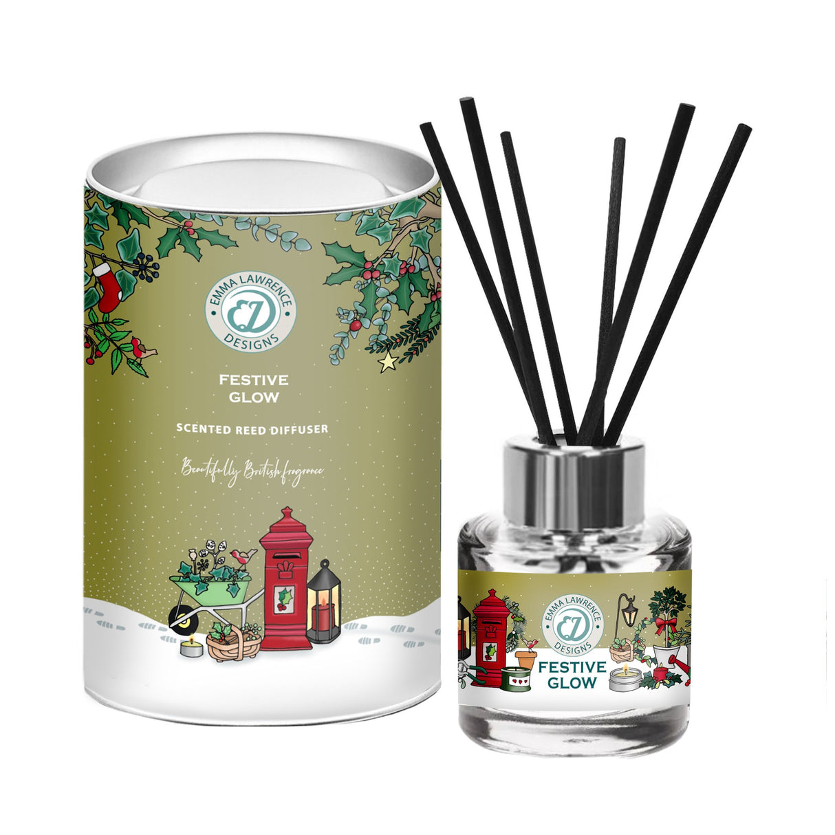 Emma Lawrence Christmas Reed Diffuser - festive glow