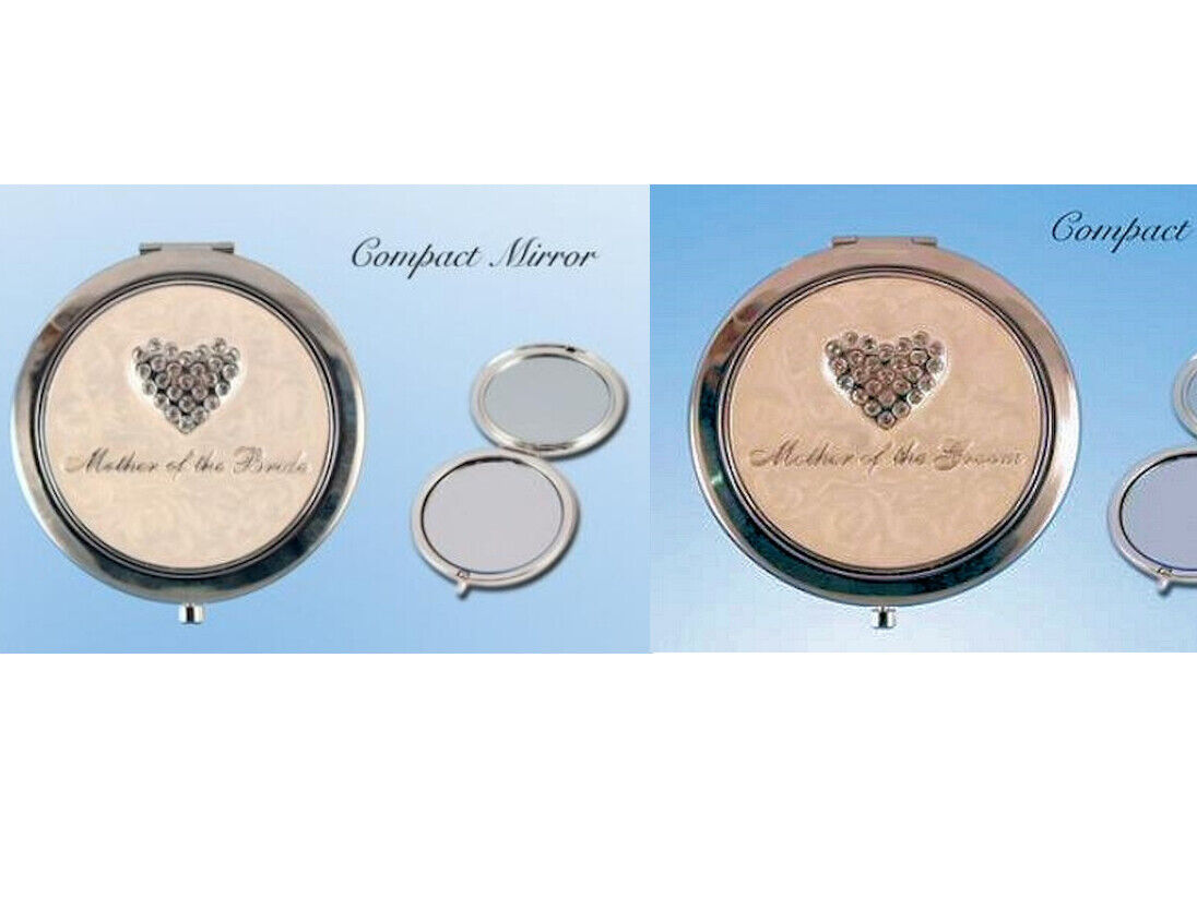 Wedding Party Keepsake Mirror Compact Groom Bride