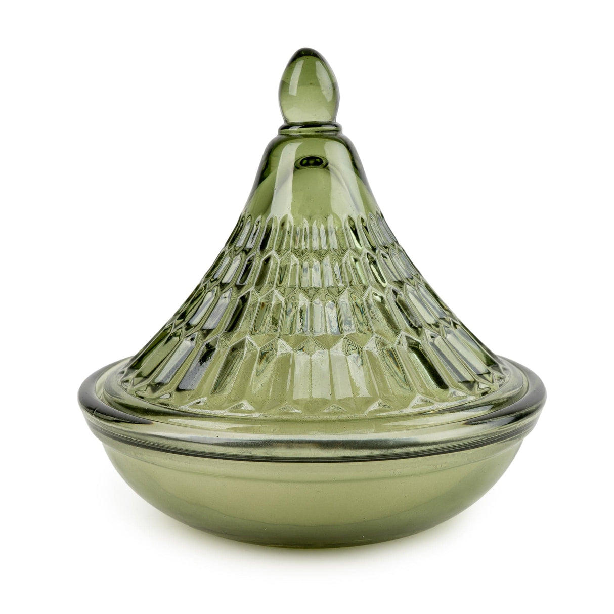 Candlelight Embossed Tagine Glass Candles green