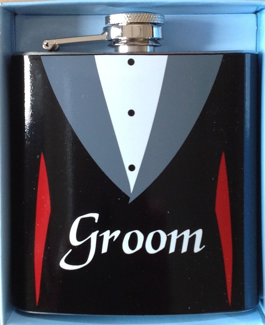 Wedding Hip Flask Gift - Usher Best Man Groom Father of Bride/Groom NEW in Box
