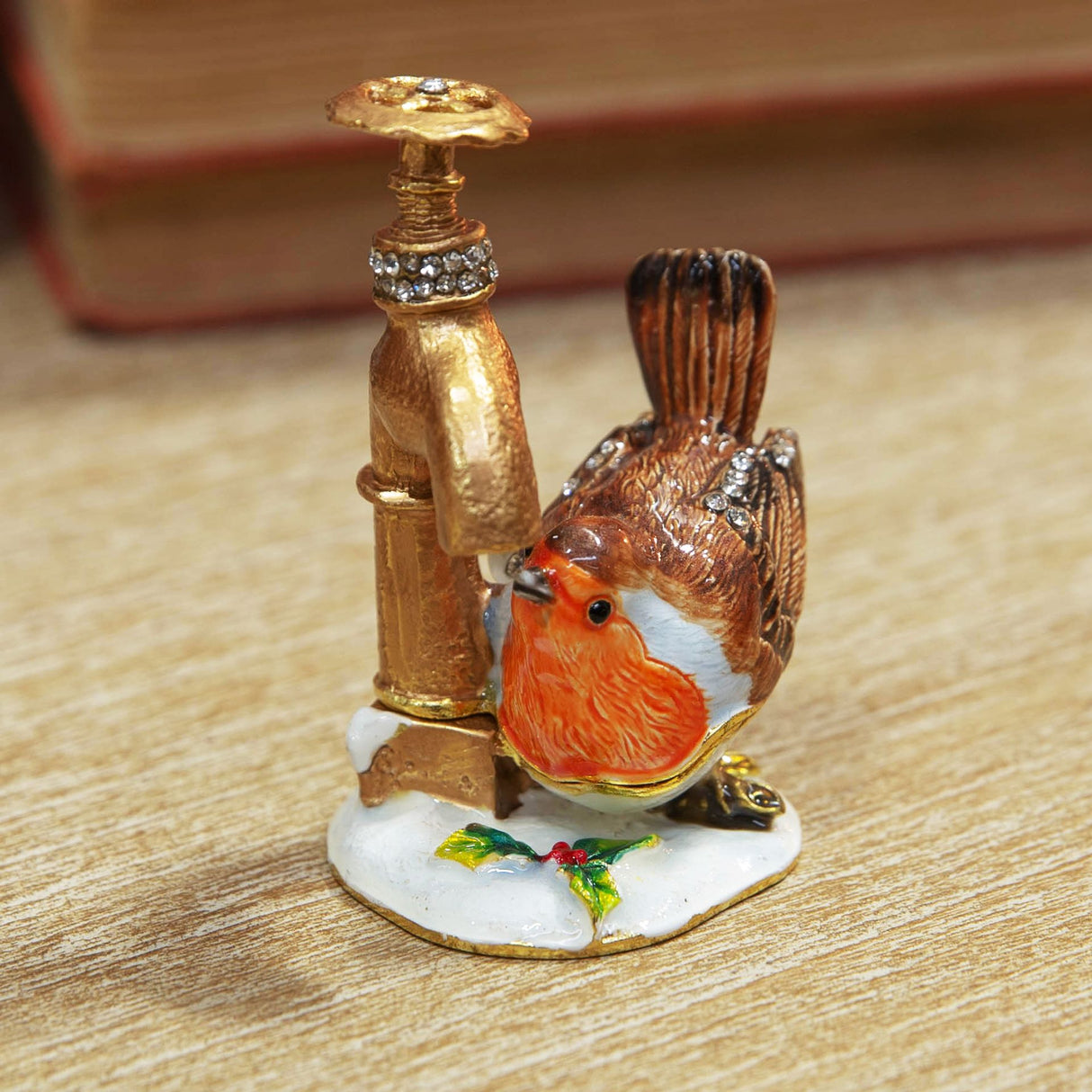 Treasured Trinkets - Robin Drinking from Tap