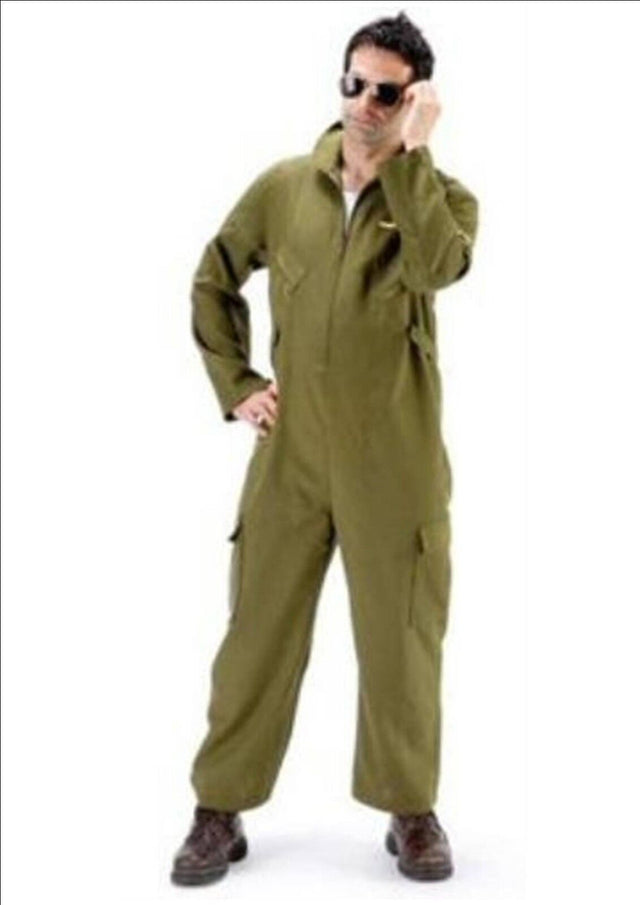 Top Gun Maverick Flight Jumpsuit Fancy Dress Costume Size M-L
