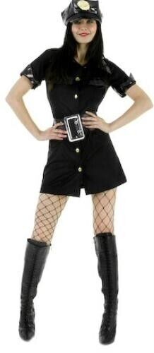 Sexy Police Lady  Fancy Dress Costume Size 8-10 Waist: 24"