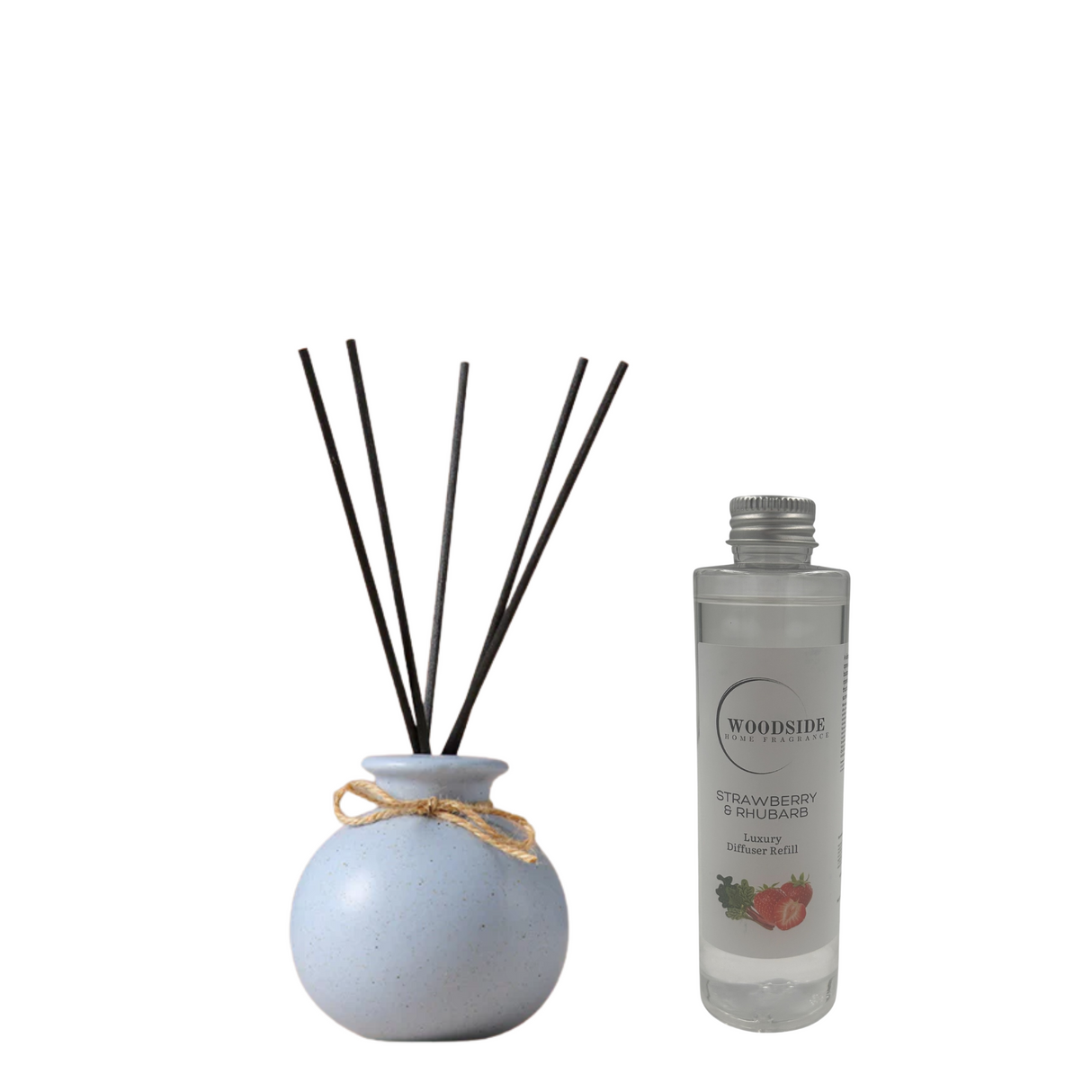 Woodside Home Reed Diffuser & Fragrance Bottle strawberry and rhubarb