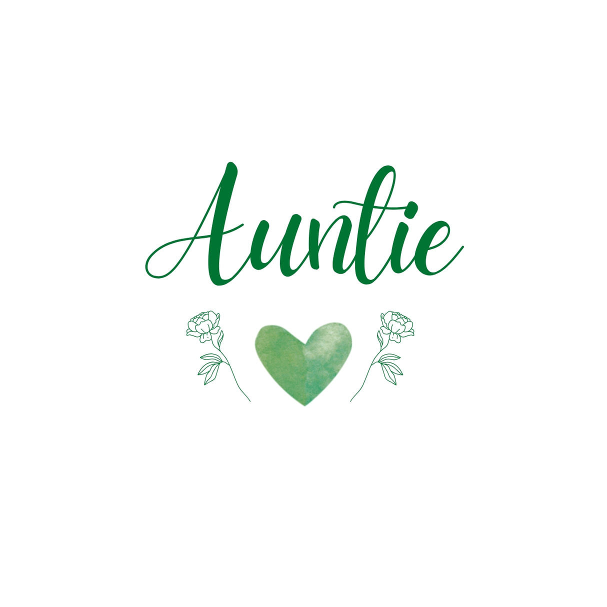 Personalised Custom Heart & Flowers Design Mugs - Green