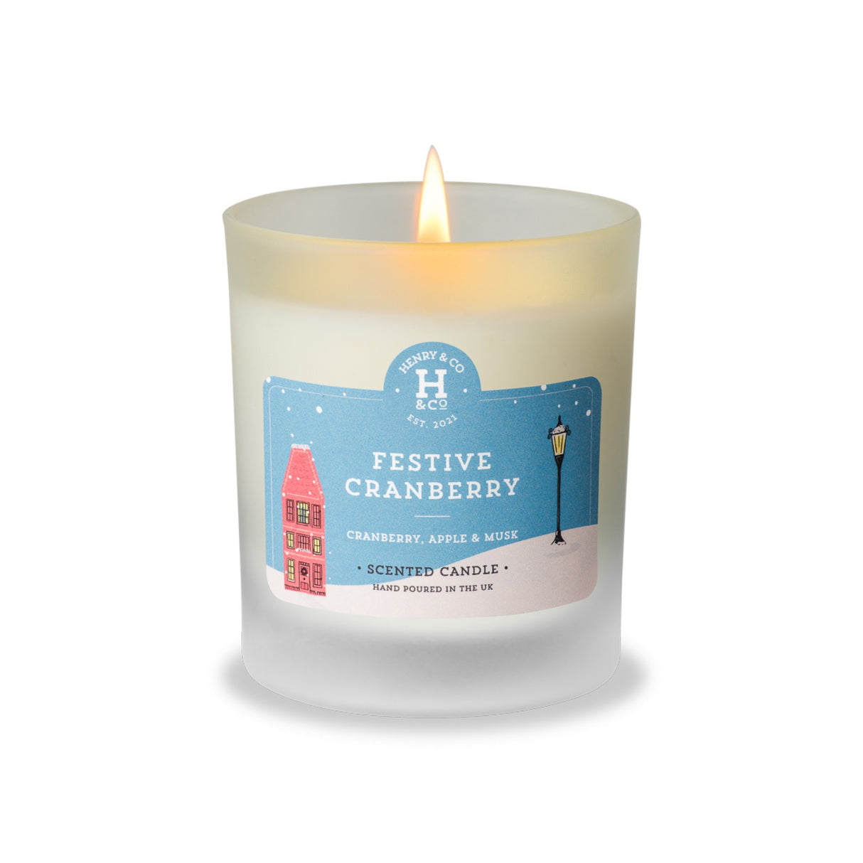 Henry & Co Scented Candle - festive cranberry