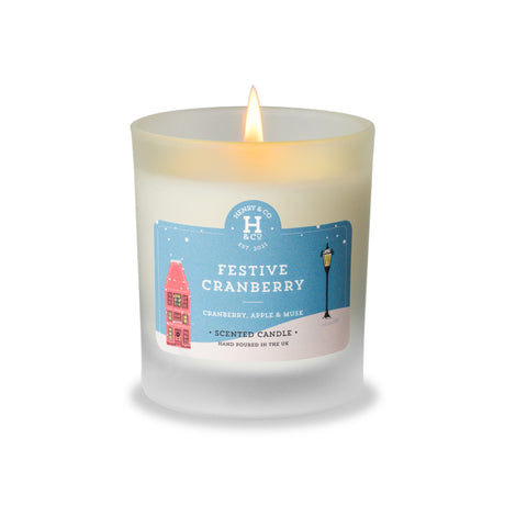 Henry & Co Scented Candle - festive cranberry