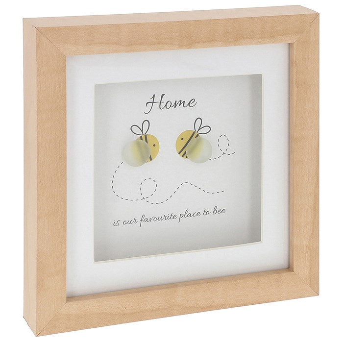 Pebble Glass Plaque - Home