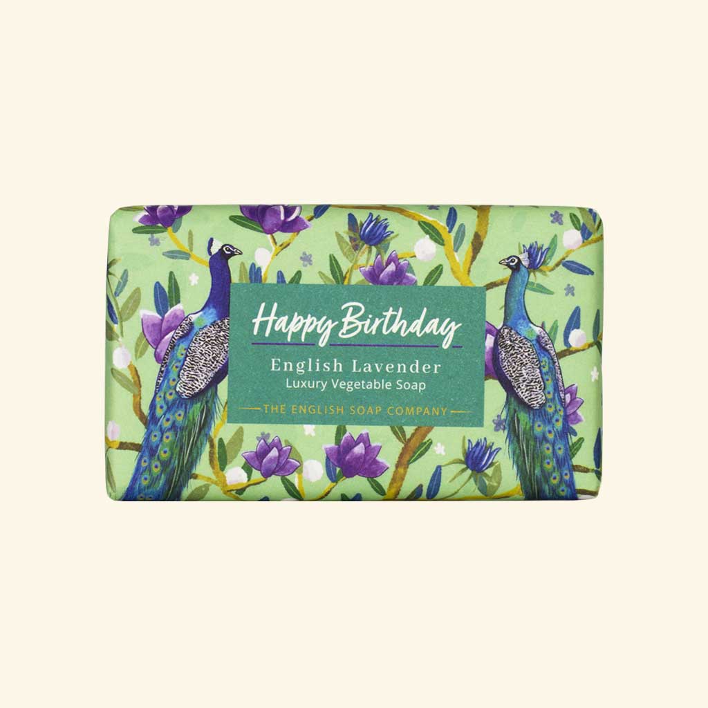 The English Soap Company Occasions Soap Bar - Happy Birthday (English Lavender)