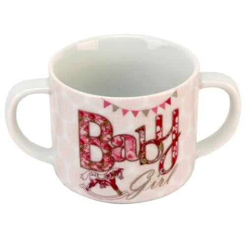 Double Handle China Mug - Baby Girl Keepsake Gift Idea