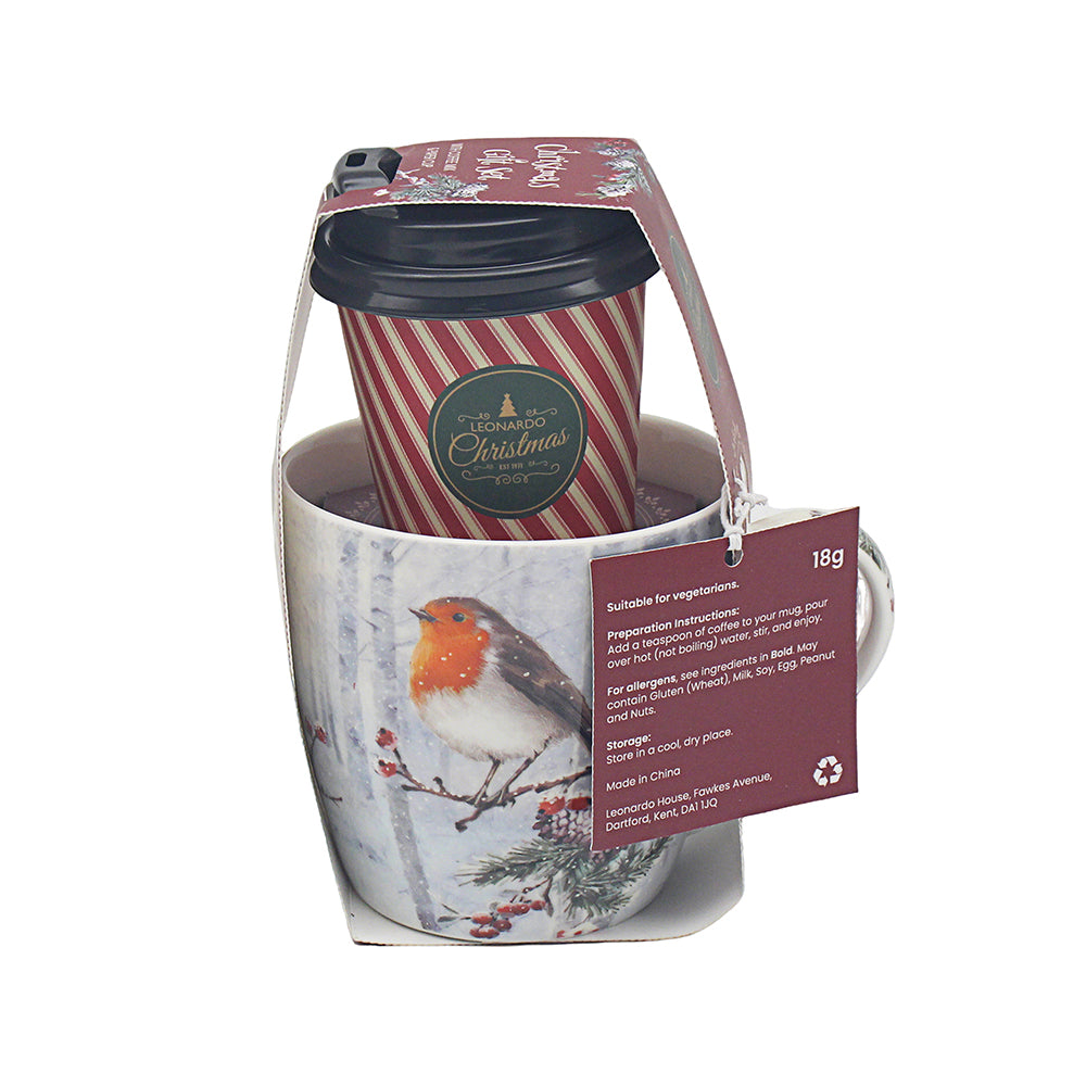 Macneil Christmas Mug & Coffee Gift Set - Robin