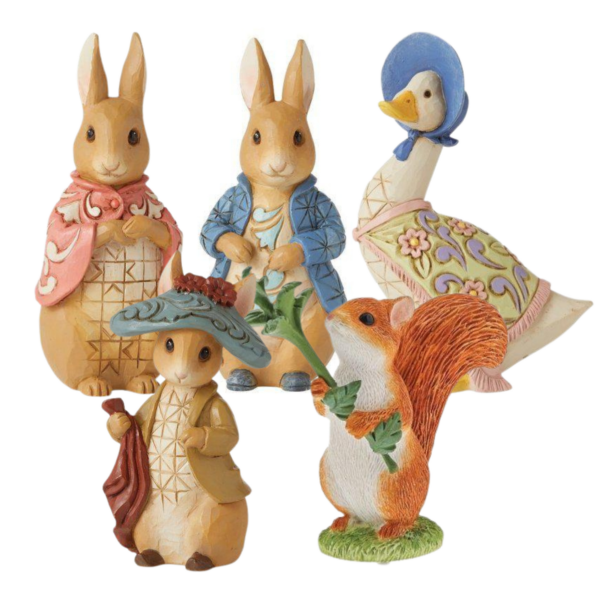 Beatrix Potter by Jim Shore Peter Rabbit Jemima Flopsy Benjamin Mini Figurines
