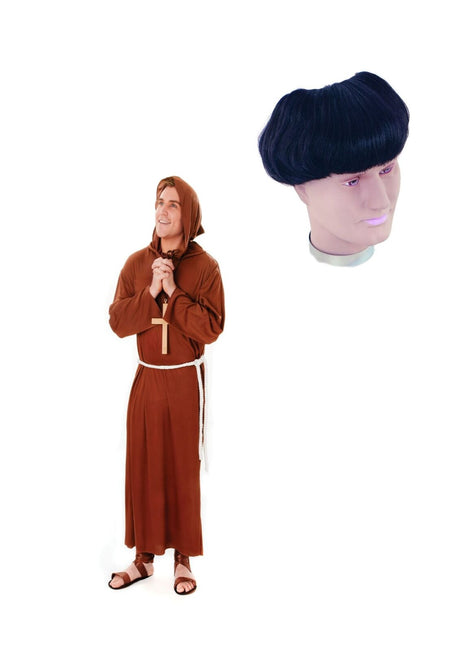 Monk Fancy Dress Costume & Wig