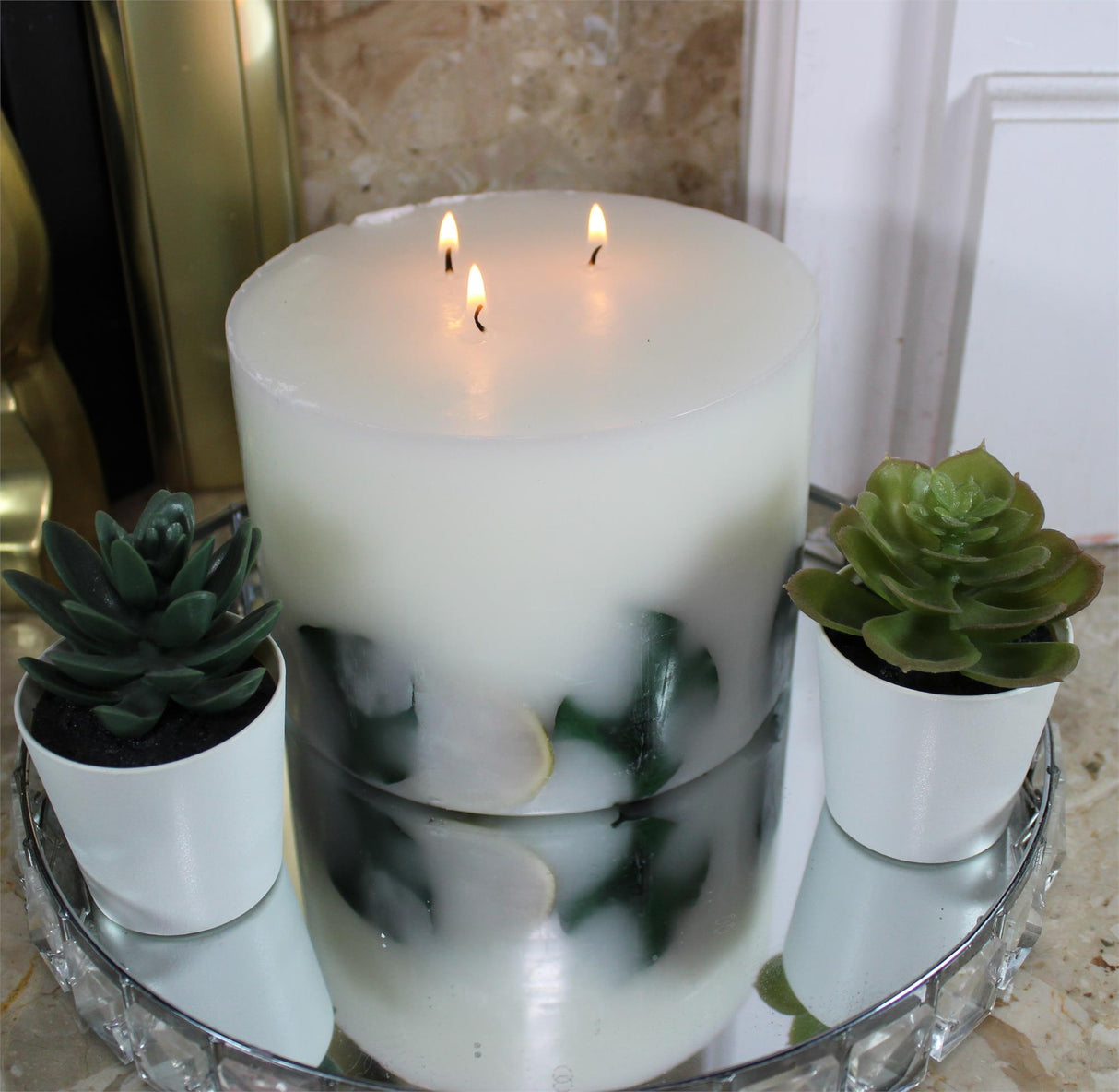 Large Botanical Candle Home Living grapefruit