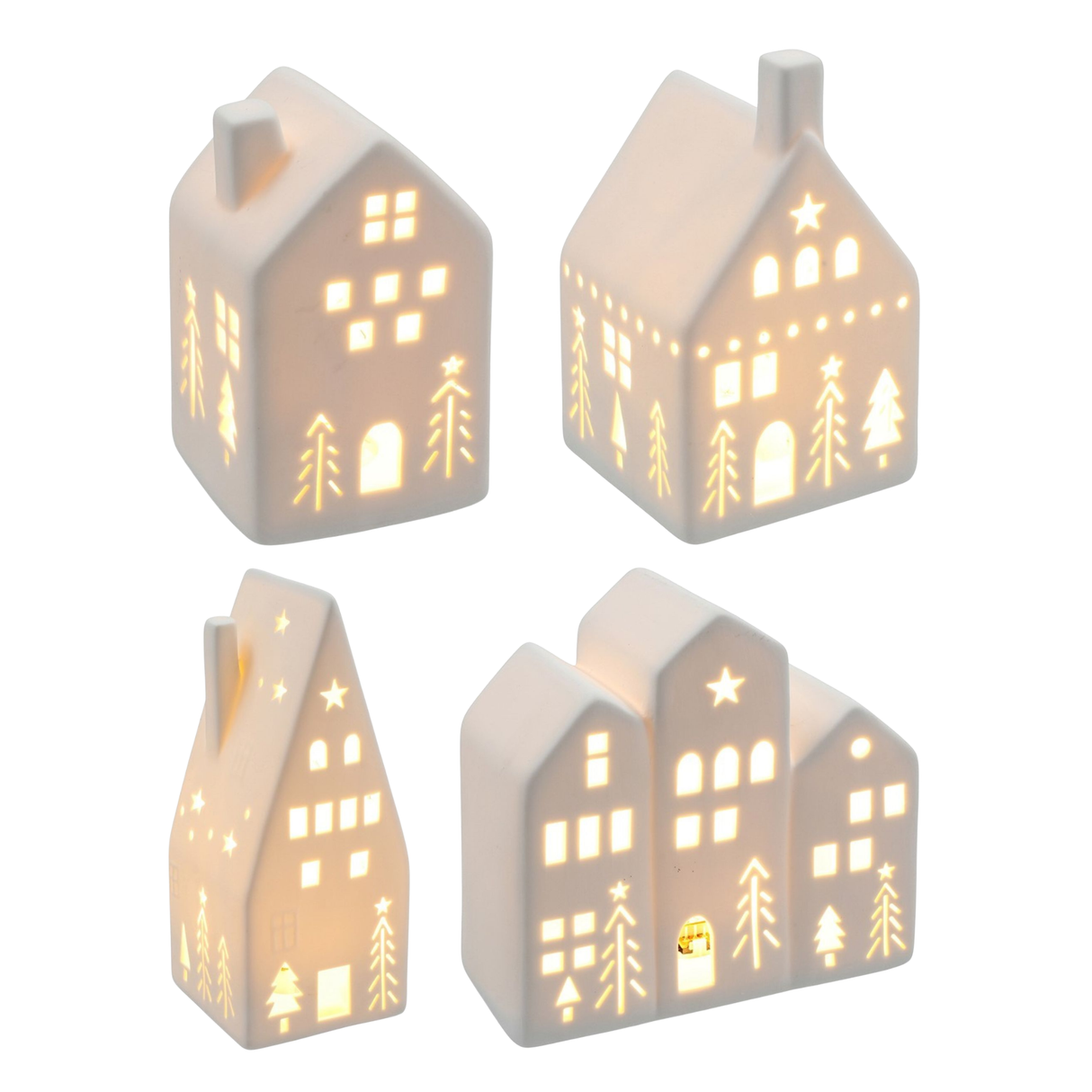China White LED Light-Up House - White Collection