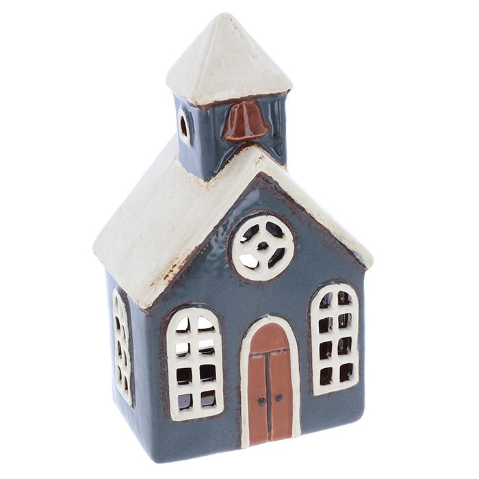 Village Pottery Tea Light Holder - Church