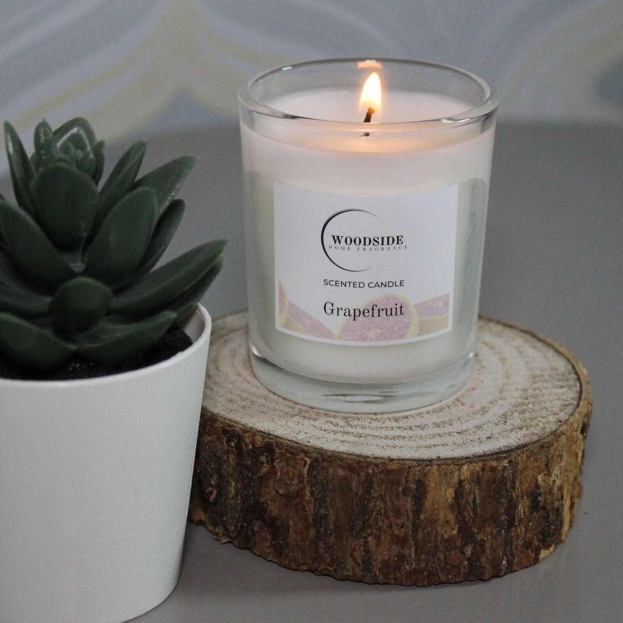 scented mini candle, grapefruit