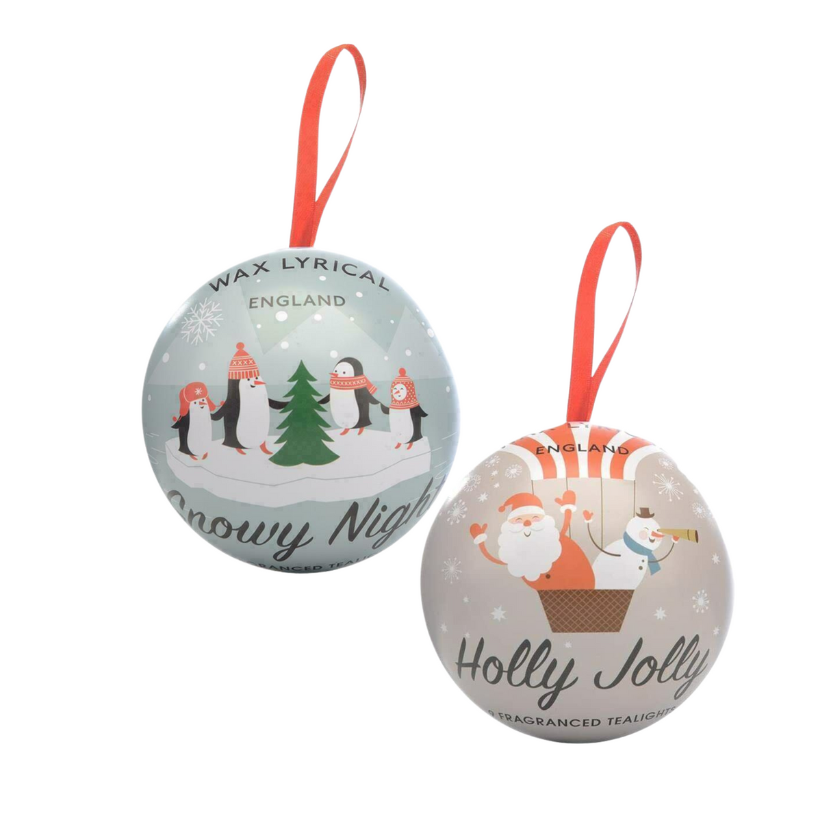 Wax Lyrical Christmas Bauble Filled with 9 Tea Light Candles