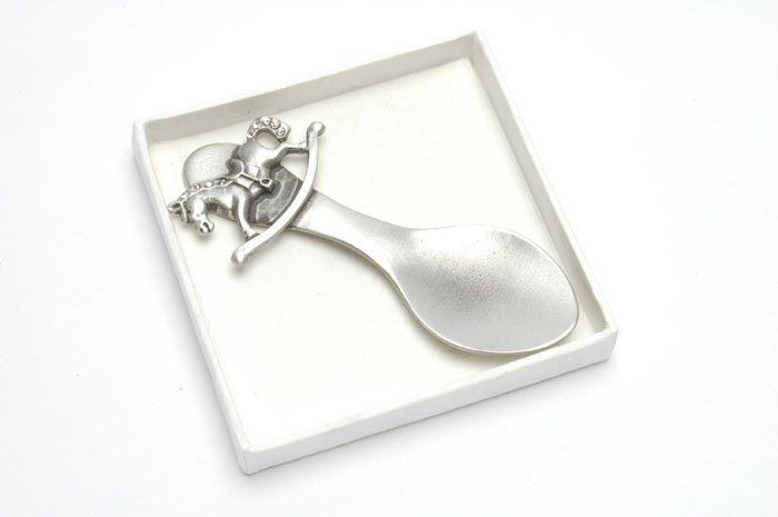 English Pewter Decorative Spoon rocking horse