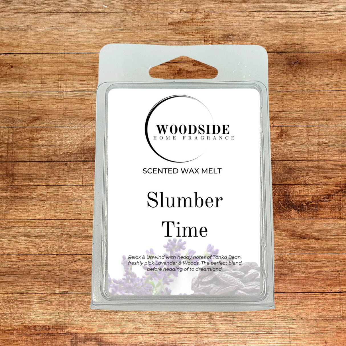 woodside home fragrance wax melt, slumber time