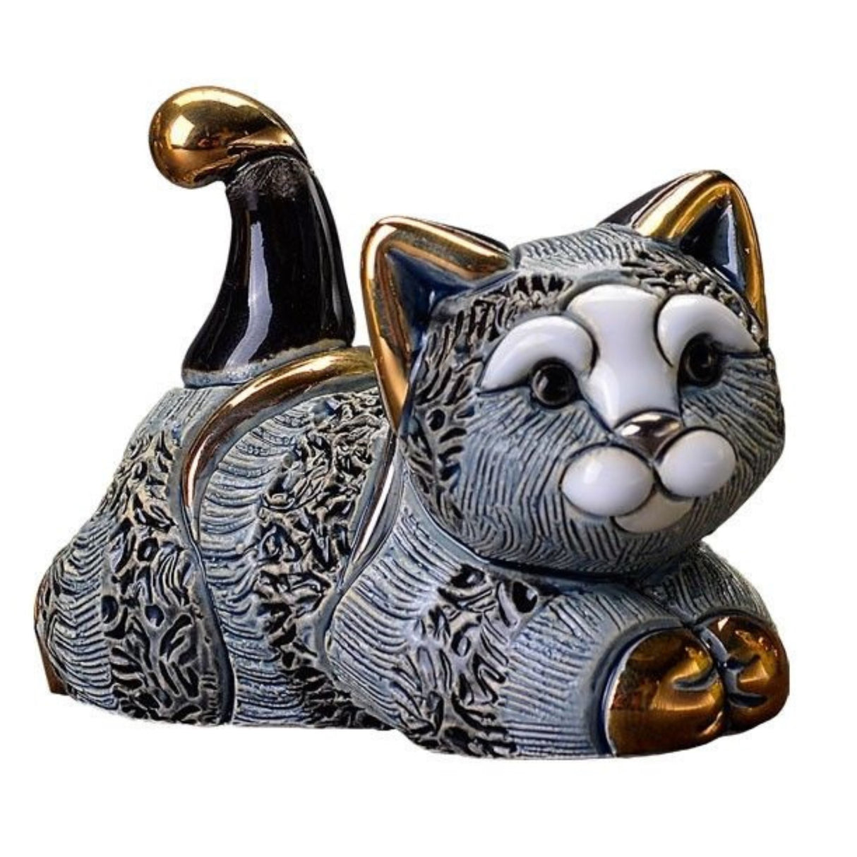 De Rosa Striped Kitten Resting Figurine