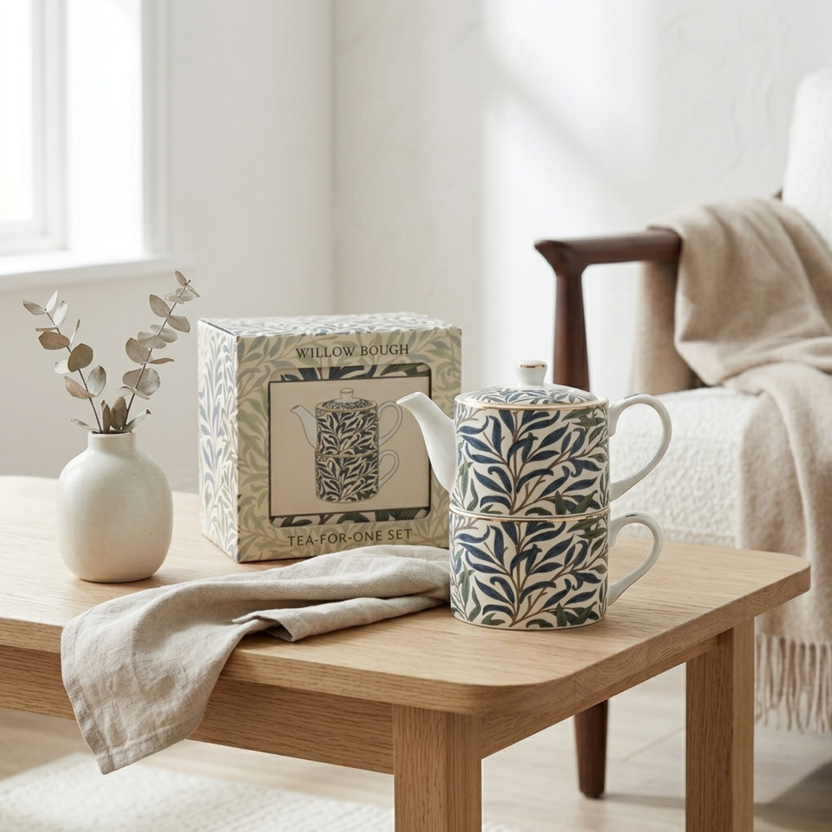 William Morris Tea for One Gift Set - Willow Bough
