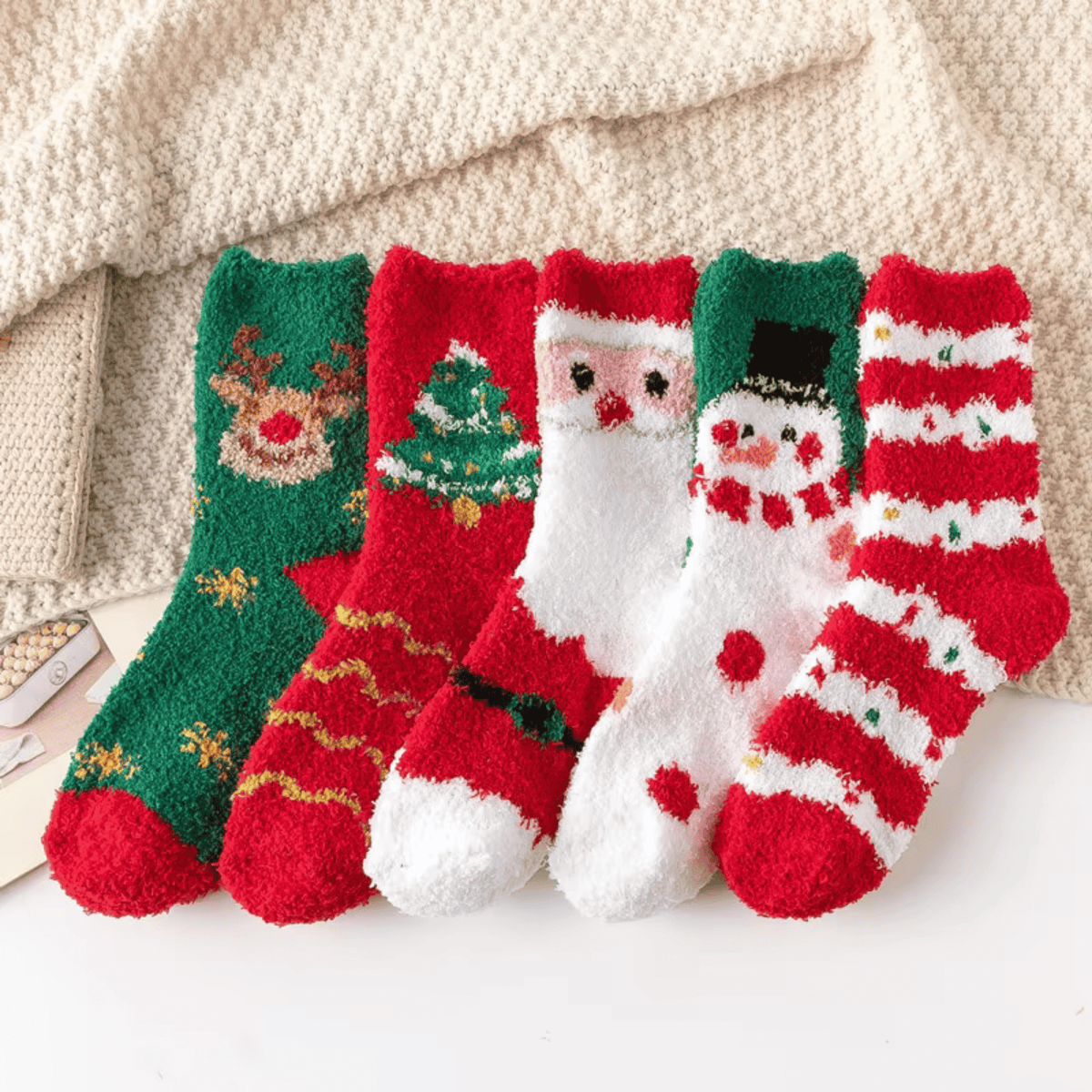 Fluffy Christmas Socks - Various Designs