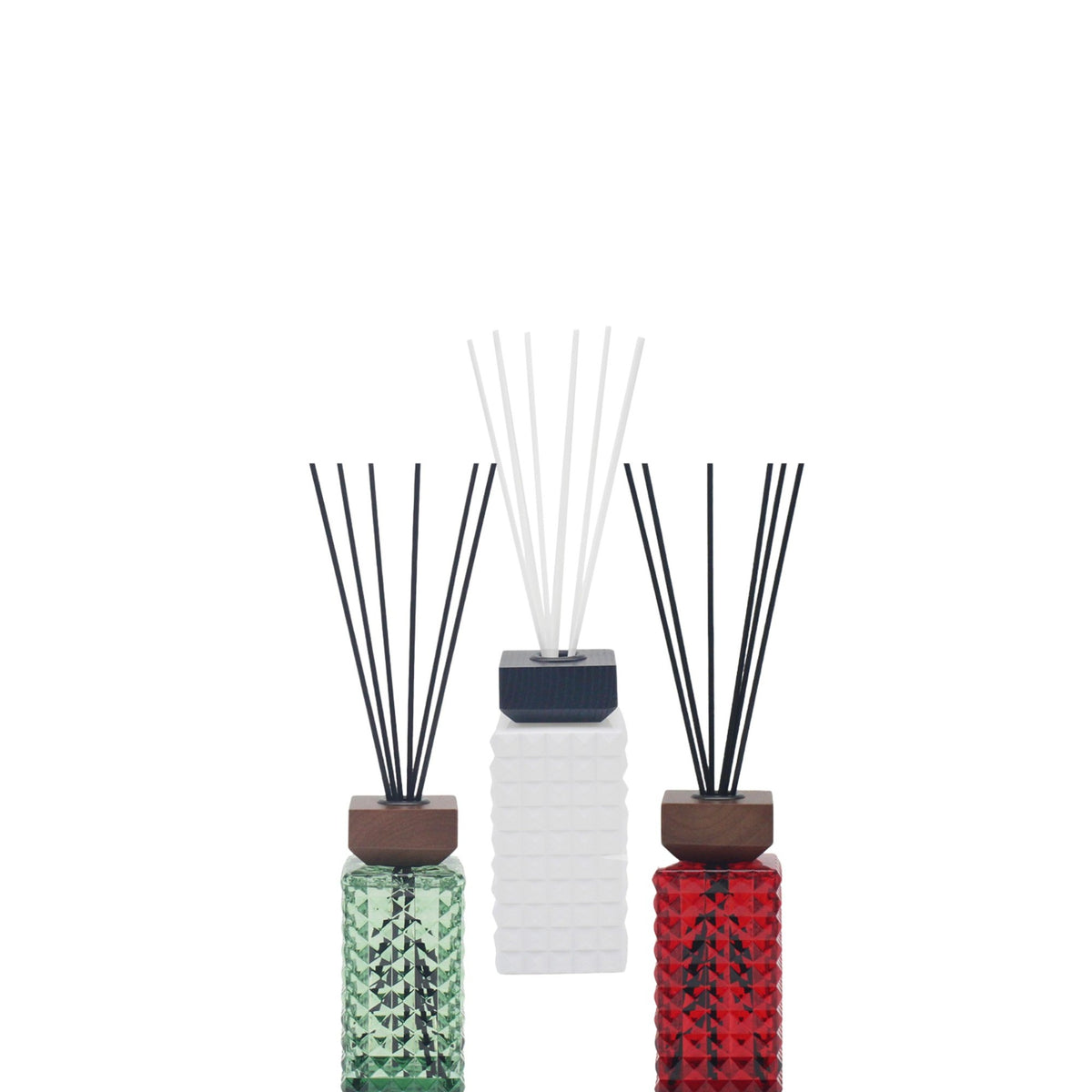Christmas Square Cut Glass Reed Diffuser 250ml - Various Colours