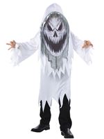 Childs Screaming Ghost Mad Creeper Fancy Dress Costume Age 10-12