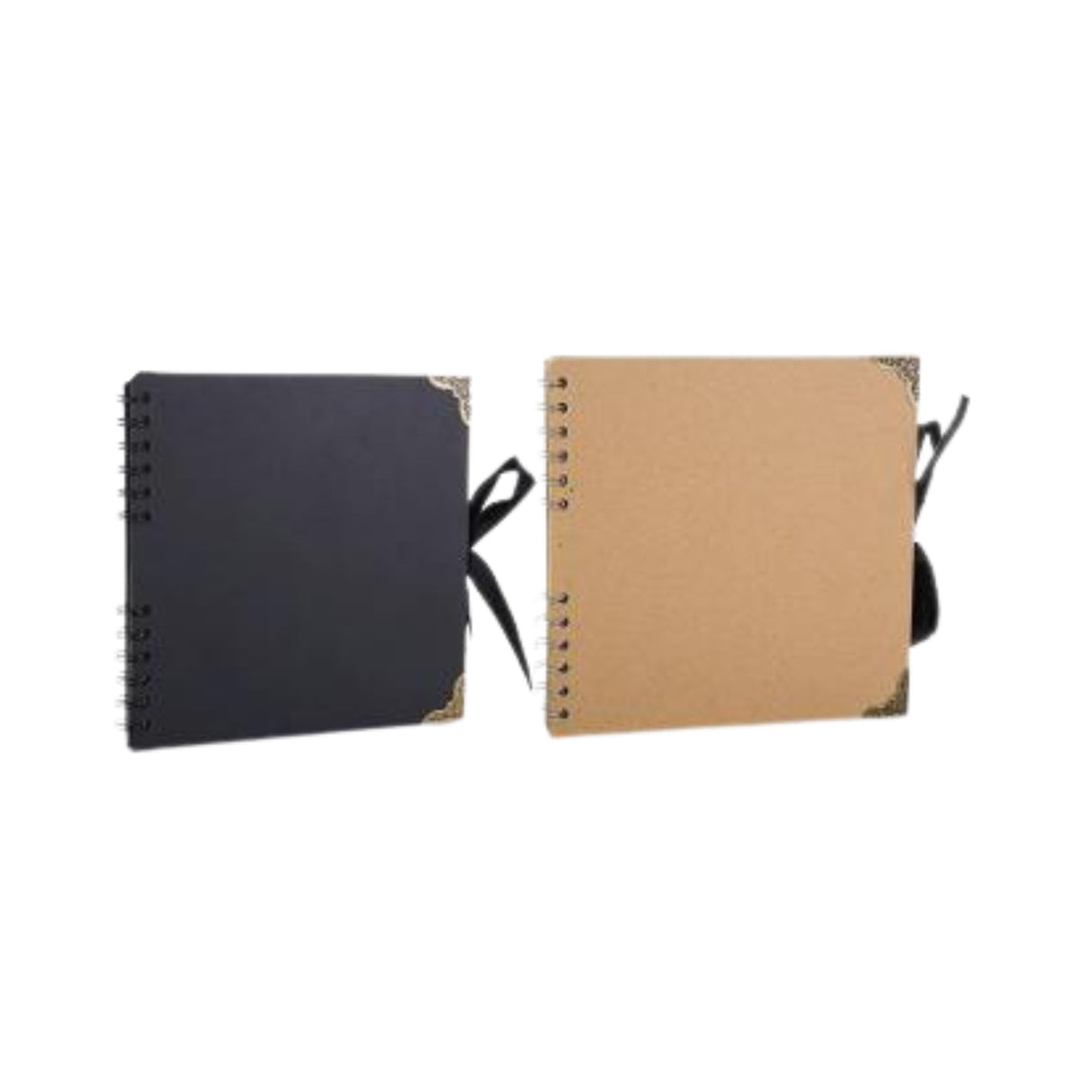 Woodside Home Living Spiral Bound Scrap Book Style Ribbon Tied Photo Album - Various Colours