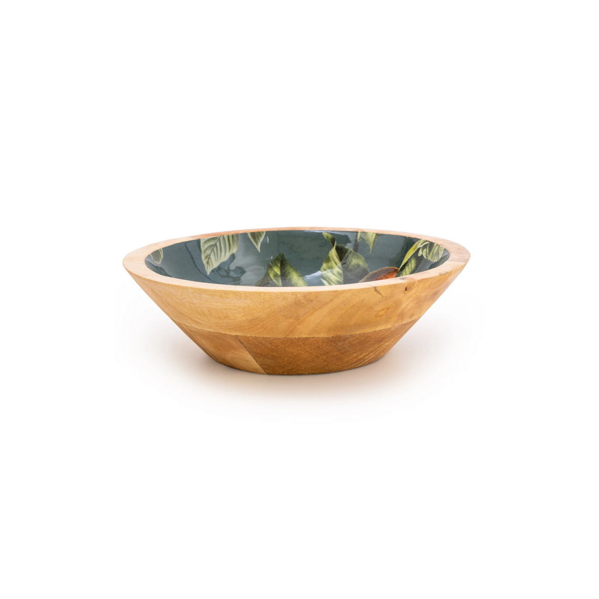 handcrafted mango wood bowl 24cm orange blossom